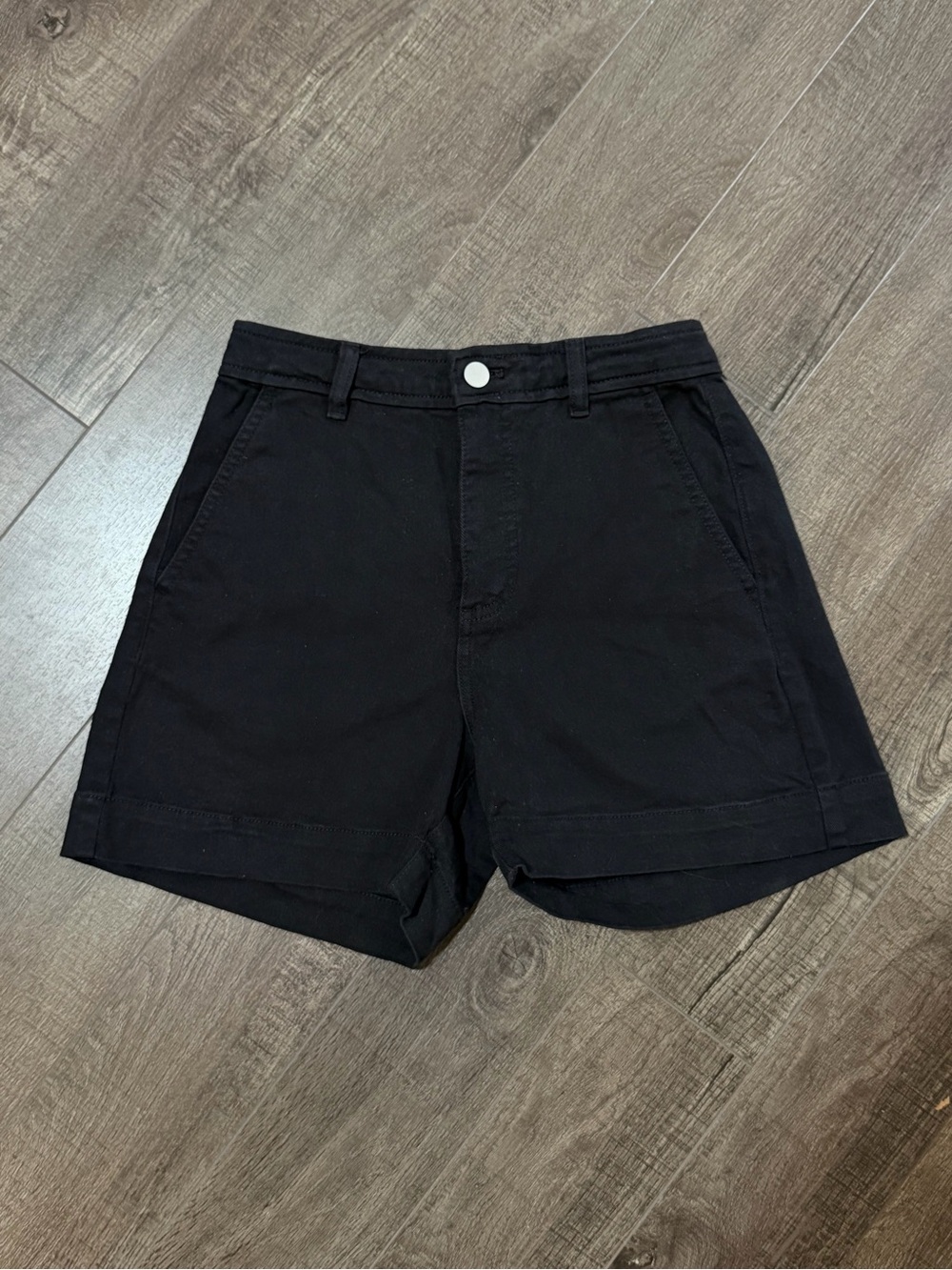 Everlane High-rise Cotton Shorts - Black